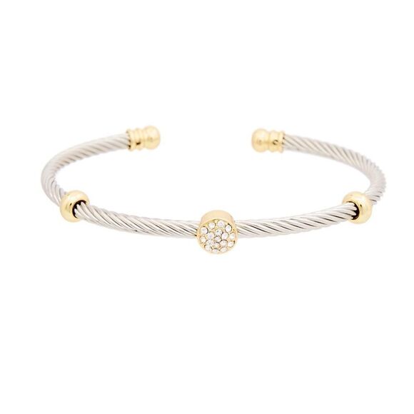 Juvell 18K Plated CZ Cuff - Picture 1 of 6